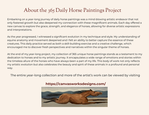 2025 Daily Horse Paintings by Lisa Curry Mair