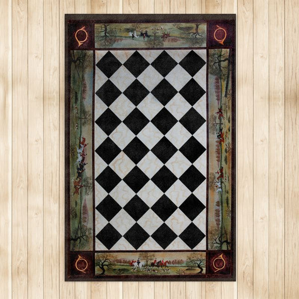 Hunt Scene Area Rug 51" X 79"
