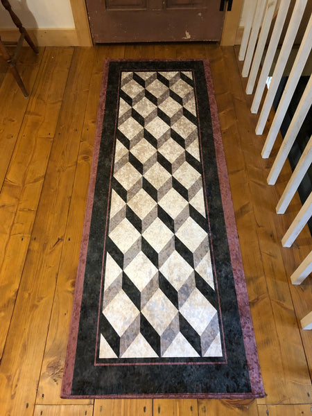Tumbling Block Runner 25" X 72"