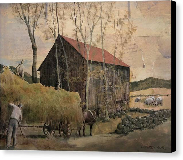 Bowen Hill Road Barn - Canvas Print
