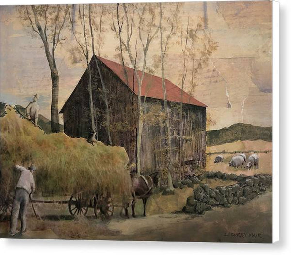 Bowen Hill Road Barn - Canvas Print