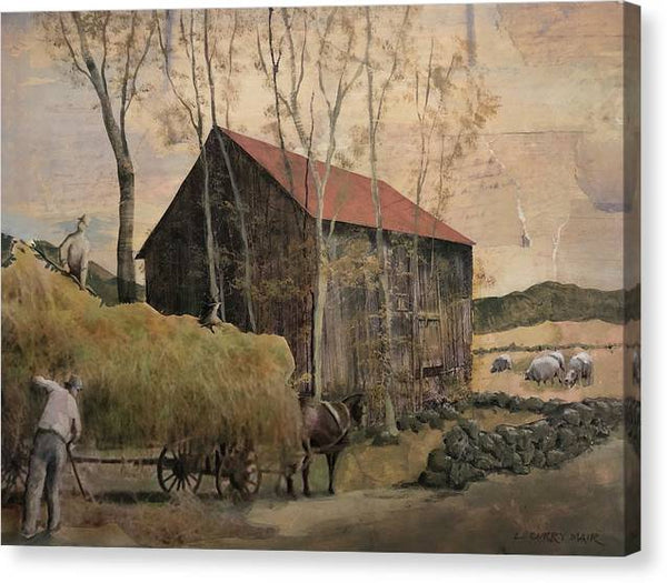 Bowen Hill Road Barn - Canvas Print