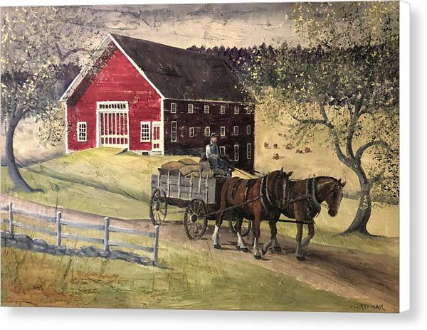 Croyden Turnpike Barn - Canvas Print