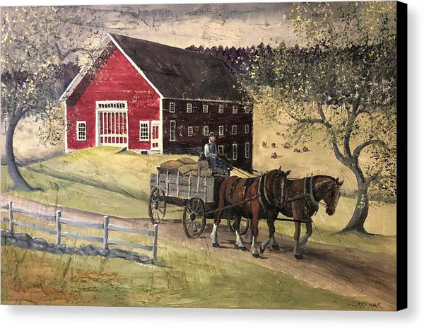 Croyden Turnpike Barn - Canvas Print