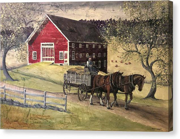 Croyden Turnpike Barn - Canvas Print