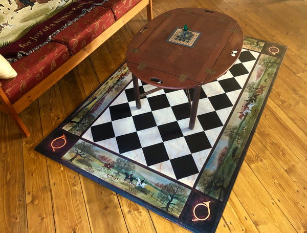 Hunt Scene Area Rug 51" X 79"