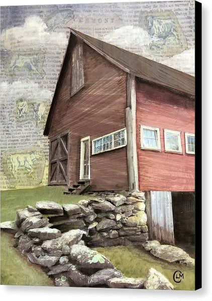Old Vermont Barn 1 - Canvas Print