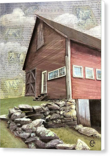 Old Vermont Barn 1 - Canvas Print