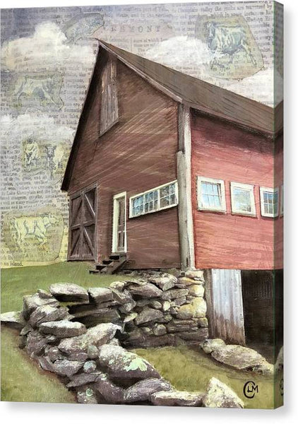 Old Vermont Barn 1 - Canvas Print