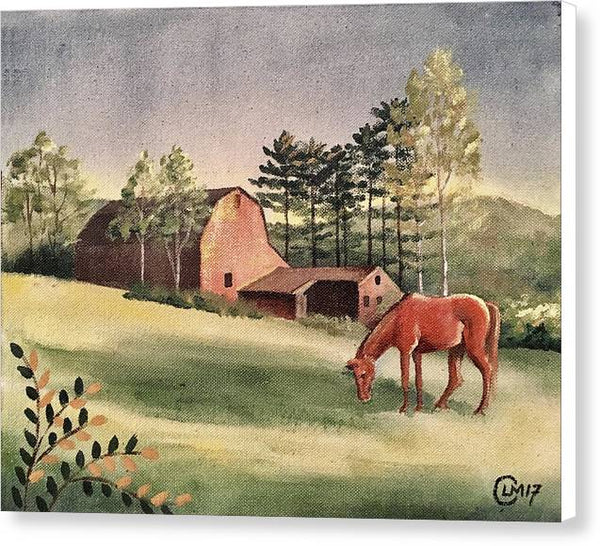 Rusty Barn Rusty Horse - Canvas Print