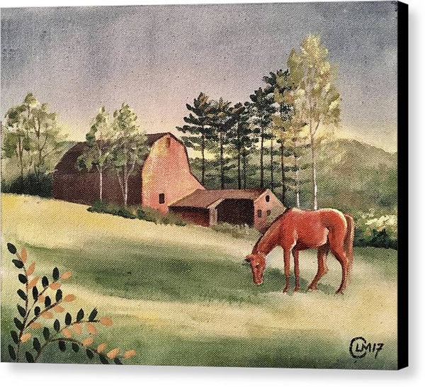 Rusty Barn Rusty Horse - Canvas Print