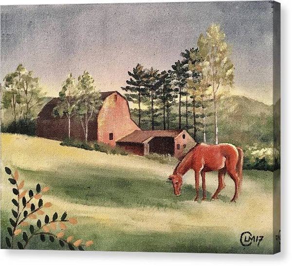 Rusty Barn Rusty Horse - Canvas Print