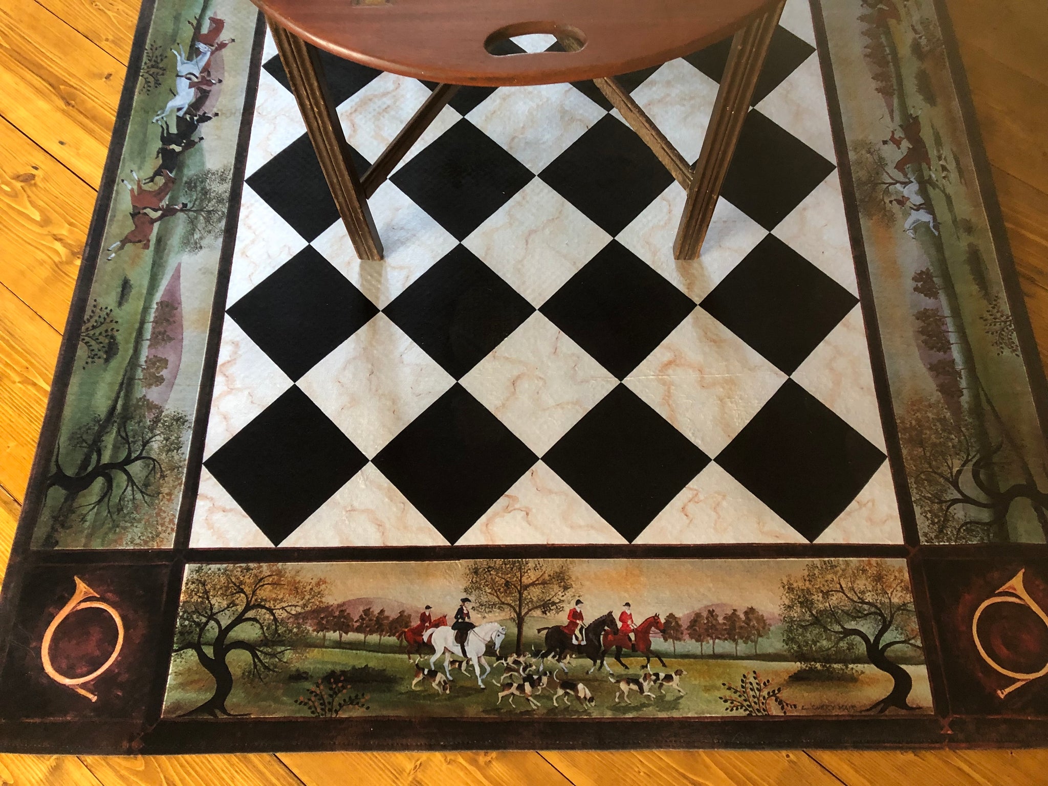 Hunt Scene Area Rug 51" X 79"