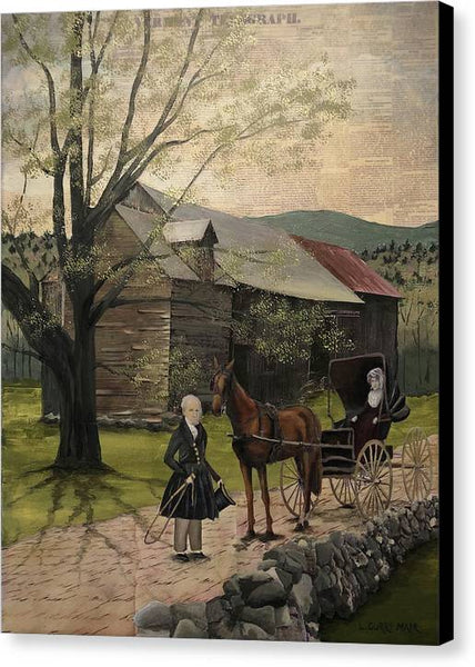 Silas Bigelow Barn - Canvas Print