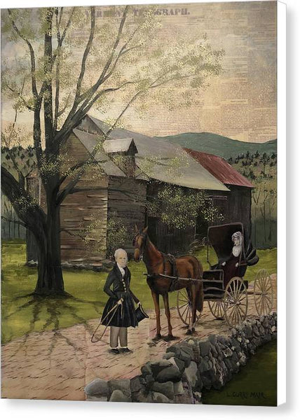 Silas Bigelow Barn - Canvas Print