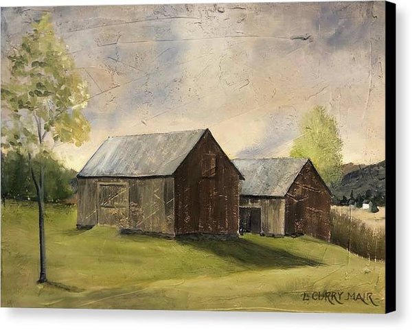 Underhill Rd Barns - Canvas Print