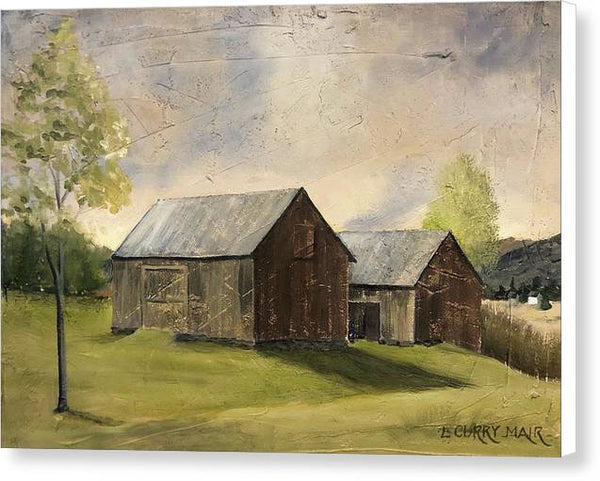 Underhill Rd Barns - Canvas Print