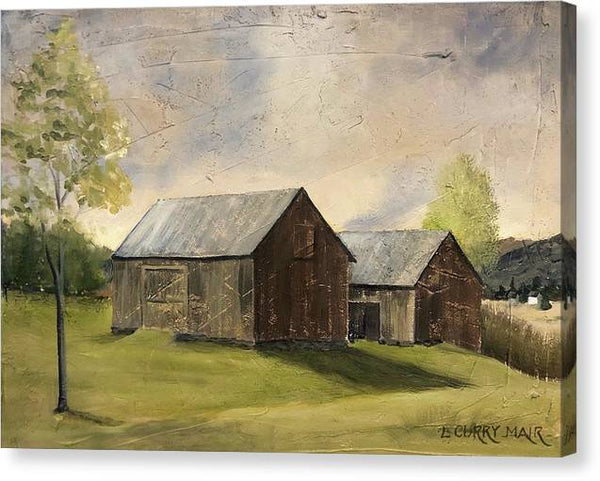 Underhill Rd Barns - Canvas Print