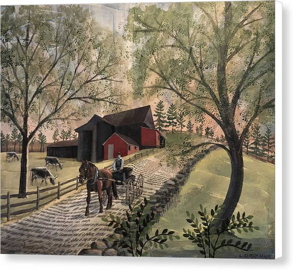 Westgate Rd Barn - Canvas Print