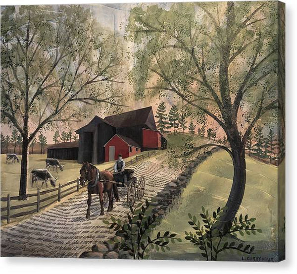 Westgate Rd Barn - Canvas Print